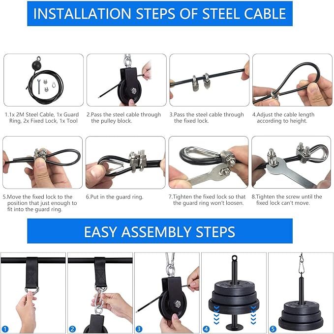 LAT Pull Down and Lift Weight Pulley System