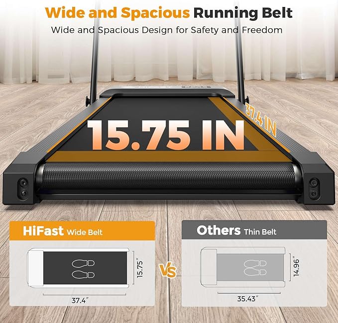 Walking Pad, Under Desk Treadmill for Home Office, Small Walking Pad with Handle Bar and Incline, Foldable Treadmill with Remote Control, APP