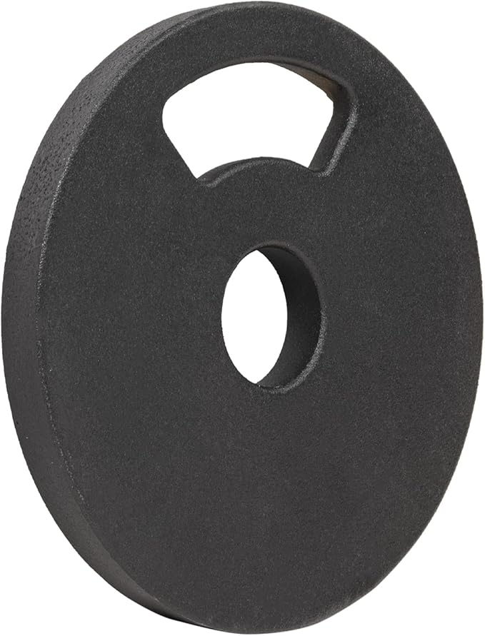 Signature Fitness Cast Iron Plate Weight Plate for Strength Training and Weightlifting, Olympic or Standard