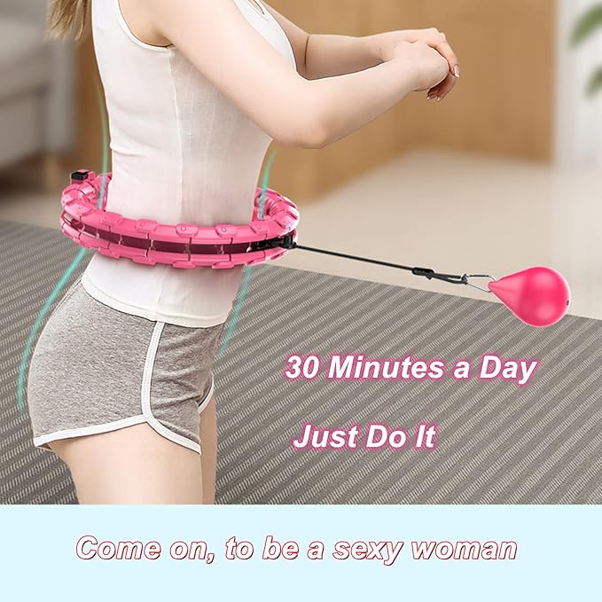 Smart Weighted Hula Exercise Hoop Massage Non-Fall Infinity Hoop 24 Detachable
