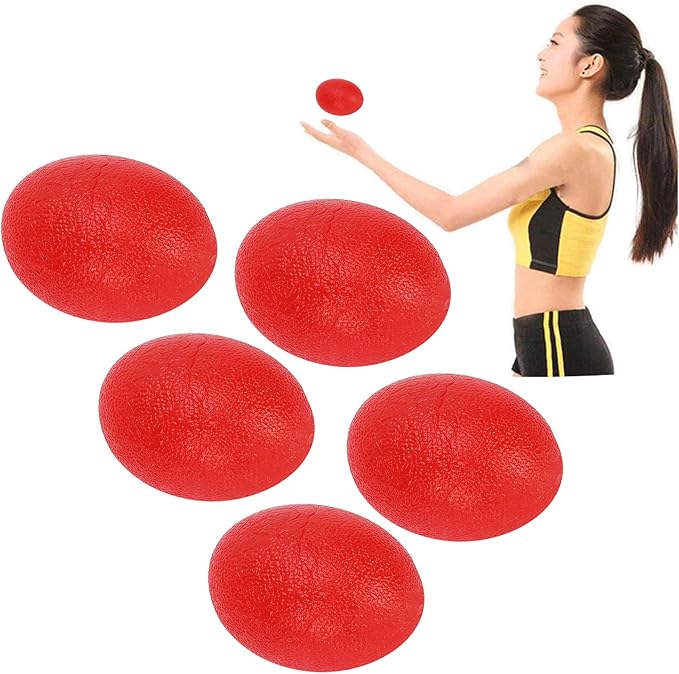 Sonew 5pcs Silicone Grip Ball Egg-Shaped Wrist Exercise