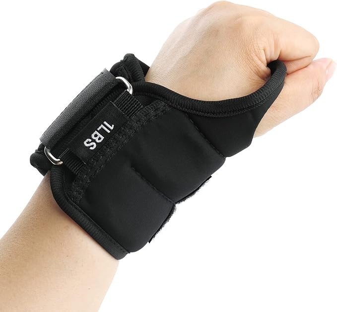 Wrist Weights with Thumb Loops Lock for Women Men Kids 1 Pair 2 3 4 5 6 LBS Arm Weight Ankle Weights Weighted Gloves for Running Walking Jogging Physical Therapy Gym Workout Cardio Exercises