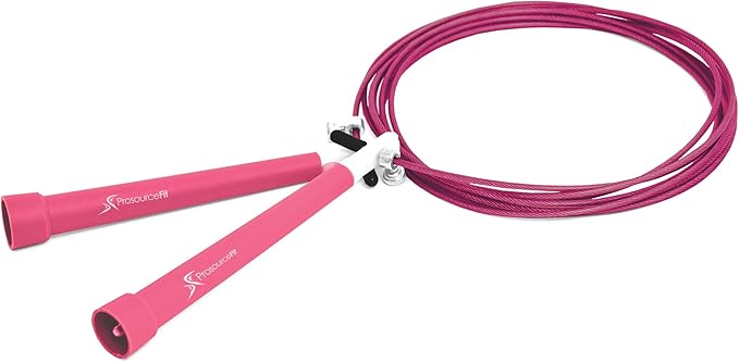 ProsourceFit Speed Jump Rope 10’ Adjustable Length, Super Fast Turning for Cardio, Boxing