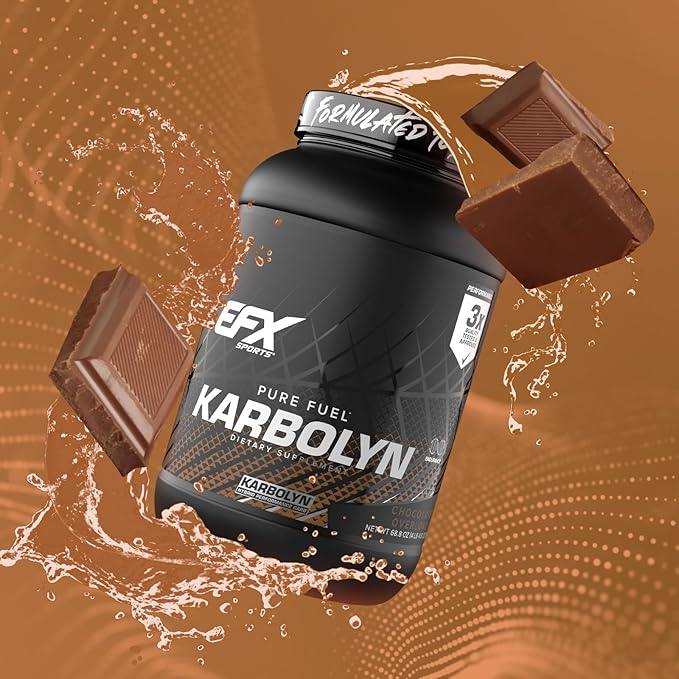 EFX Sports Karbolyn Fuel | Fast-Absorbing Carbohydrate Powder | Carb Load, Sustained Energy, Quick Recovery | Stimulant Free | 36 Servings (Chocolate Overload)