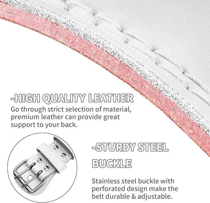 Leather Weight Lifting Belt for Men and Women