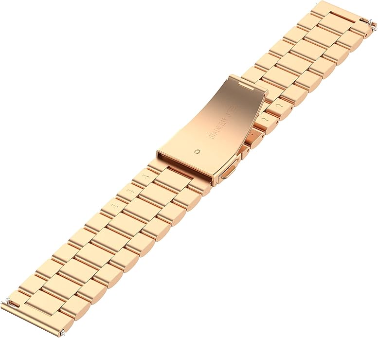 FitTurn Bands Compatible with Letscom, Letsfit, Lintelek, Yamay SmartWatch -Replacement Classic Stainless Steel Metal WatchBand for ID205L, ID205U,ID215G, ID205, ID216, ID205S, SW021