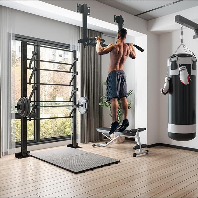 Wall Mounted Pull up Bar Multifunctional Chin up 440 Lbs…