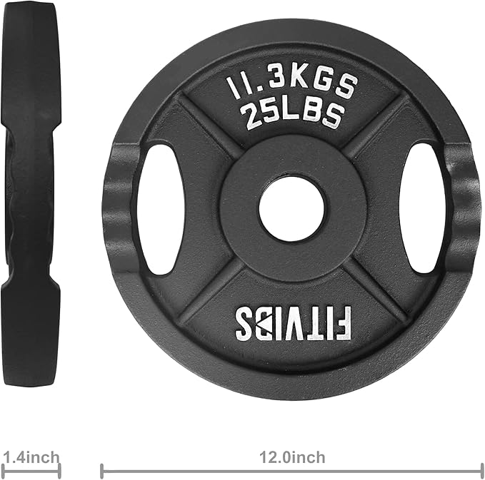 Signature Fitness Olympic Cast Iron Plate for Strength
