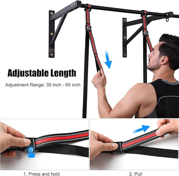 Pull Up Assistance Bands with Fabric Feet/Knee Rest