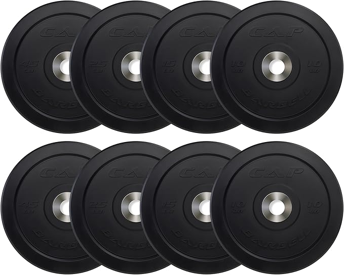 CAP Barbell 2-Inch Olympic Bumper Plate Weight Set 100-370 lbs