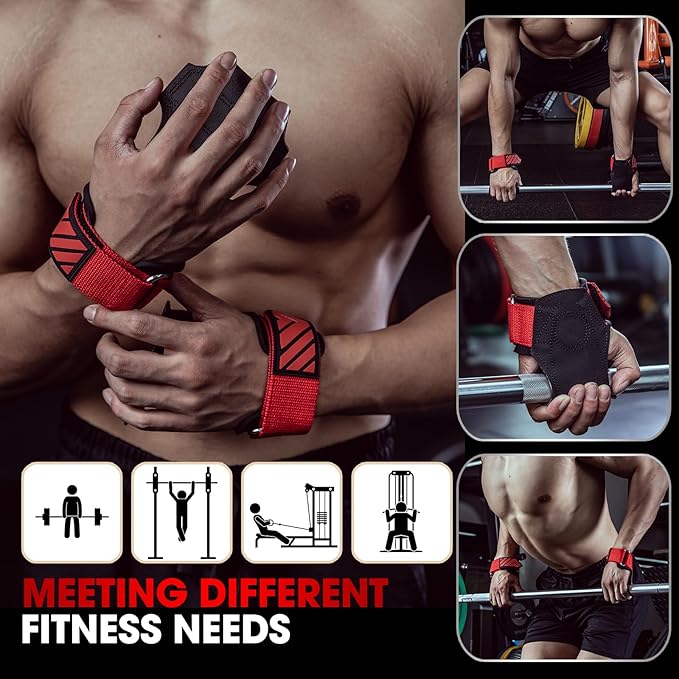 MANUEKLEAR Wrist Straps for Weightlifting