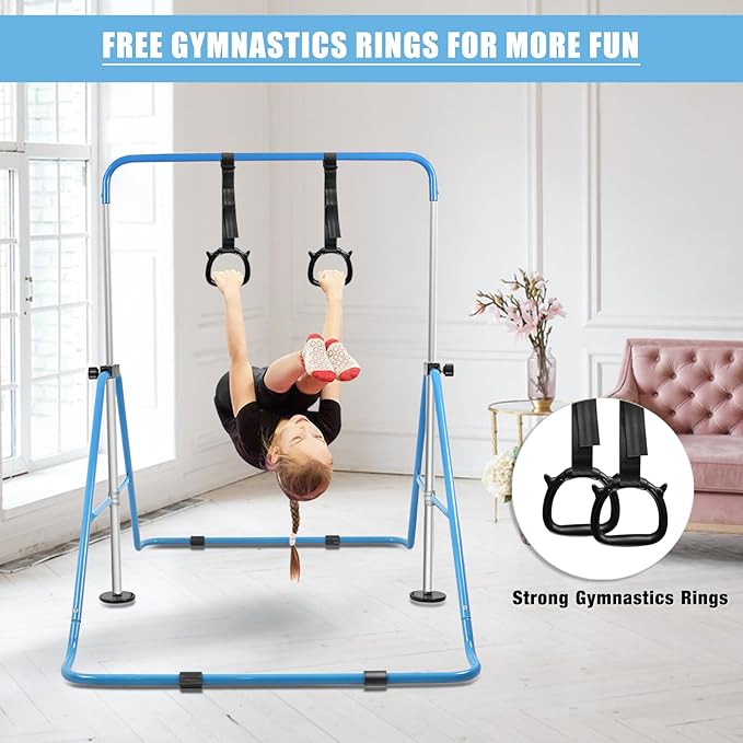 Gymnastics Bar for Home Expandable Adjustable Height Gymnastic