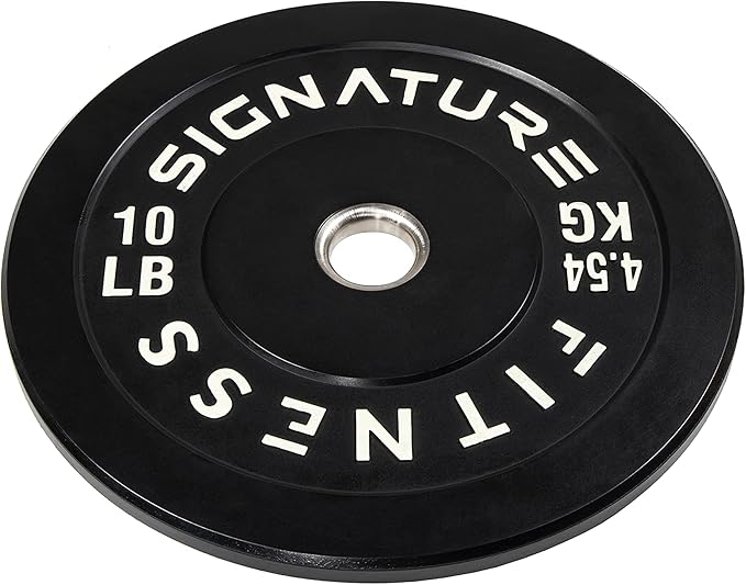 Signature Fitness 2" Olympic Bumper Plate Weight Plates 7FT Olympic