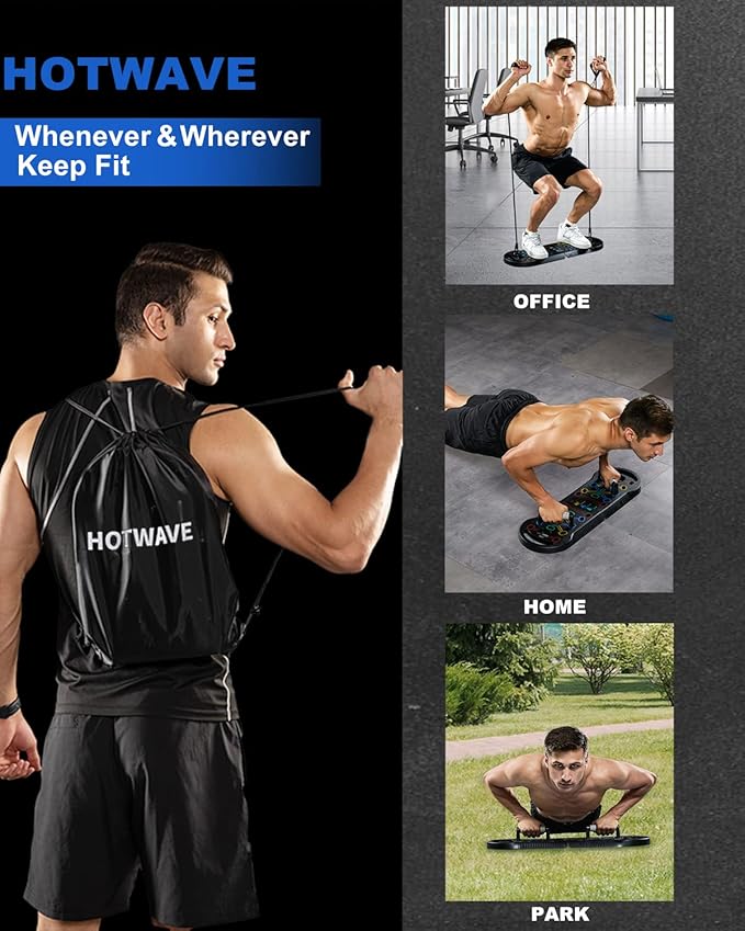 HOTWAVE Push Up Board Fitness 20 in 1 Push