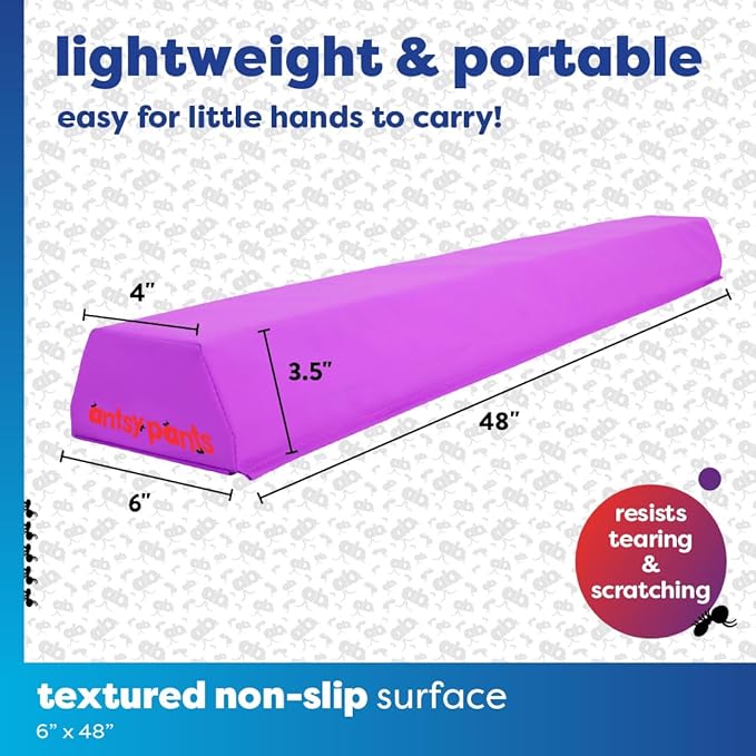 Balance Beam – Portable Gymnastics Beam 200lbs, Toddler