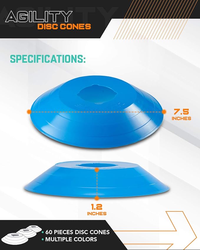 EXALTER Agility Disc Cones - Set of 60