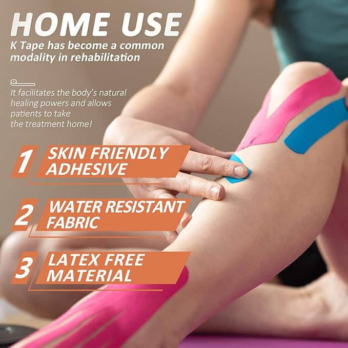 Kinesiology Tape Roll 35M, K Tape Knee Support Uncut Roll, Muscle Tape for Pain Relief, Beige