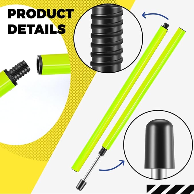 Lenwen 12 Pcs Soccer Training Poles Agility Poles