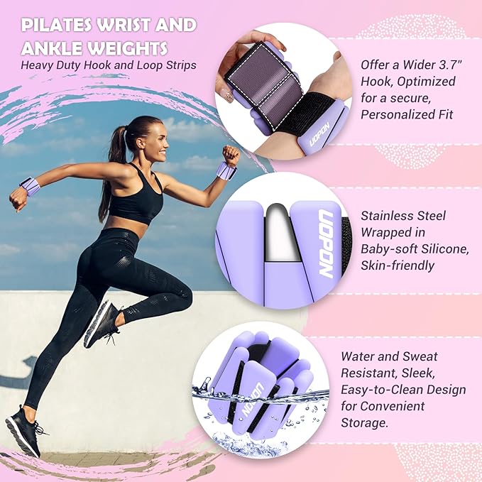 Wrist Ankle Weights for Women Set of 2 2 lbs/4 lbs/4 lbs