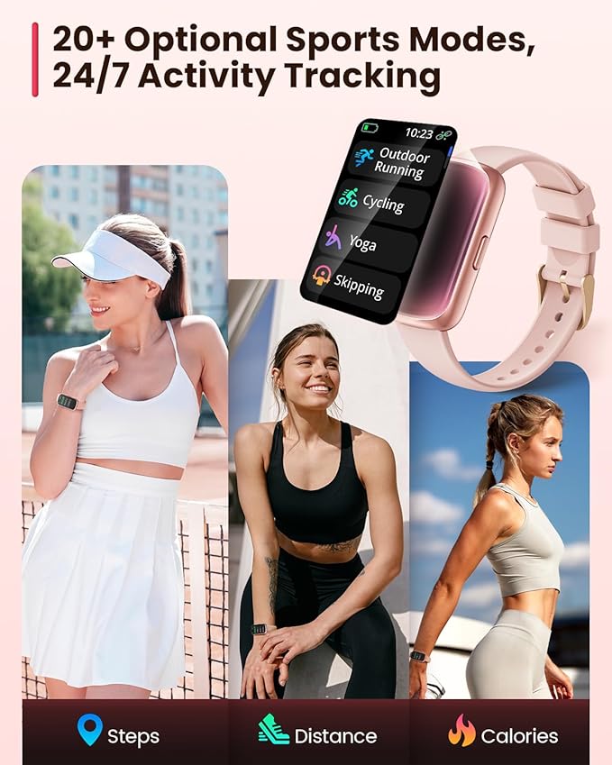 Fitness Tracker- Smart Watches for Women Men with 24/7 Heart Rate Monitor Blood Oxygen Sleep Tracker, Waterproof Fitness Watch, Activity Smartwatch for Android iPhone, Calorie Distance Pedometer, Gift