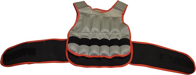 Lifeline Adjustable Weighted Vest up to 10lb with Padded Shoulders and Reflective Stripes