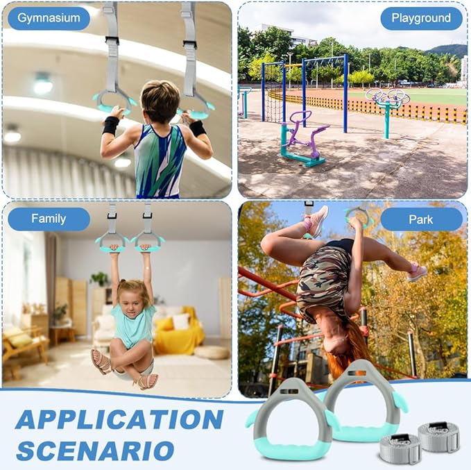 JIANWEI Gymnastics Rings for Kids Home Exercise 40KG