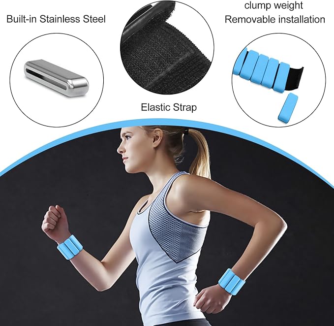 Wearable wrist weights and ankle weights ,1-2 lb.