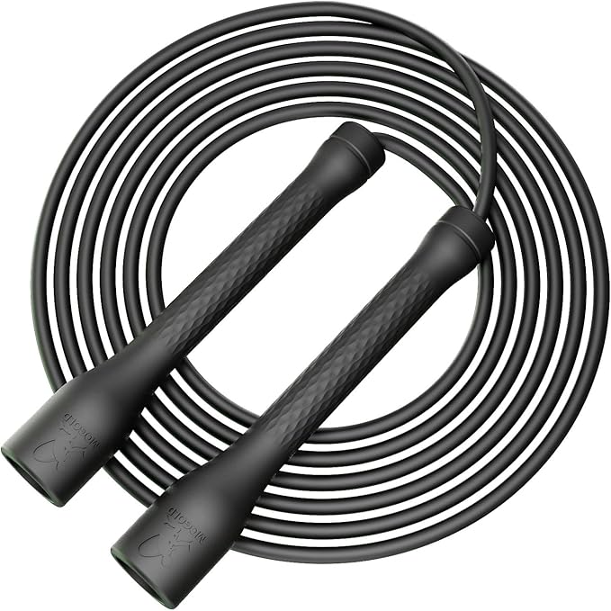 Workout Jump Rope,5mm PVC Jump Rope,Adjustable Length with Shatterproof Handles, Ideal for Beginners & Advanced Athletes, Fitness, Cardio & Boxing