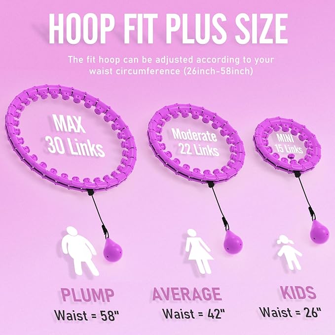 JKSHMYT Weighted Hula Circle Hoops for Adults Weight Loss 30 Detachable