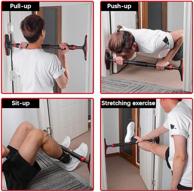 ONETWOFIT Pull Up Bar no Screws Doorway Chin 27.5-35.4 Inches 330 lbs OT160