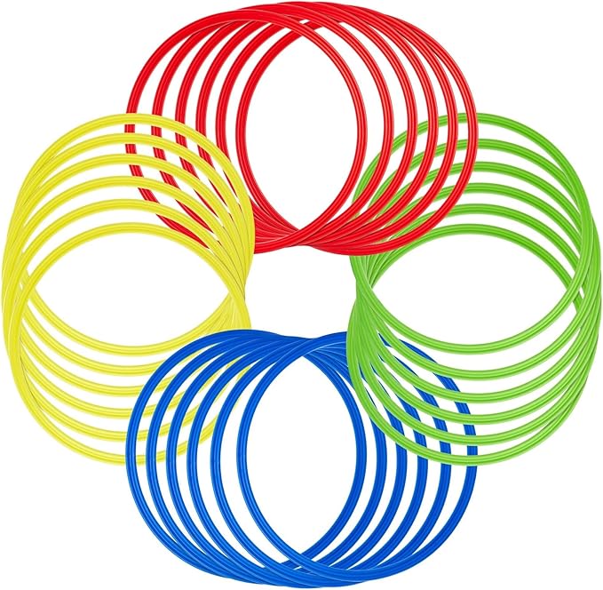 Juvale 24 Pack Agility and Speed Training Rings (15.75 Inches)