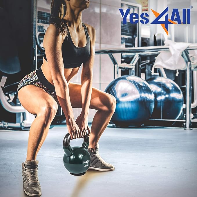 Yes4All Kettlebells Rubber Base (10-65 lbs)