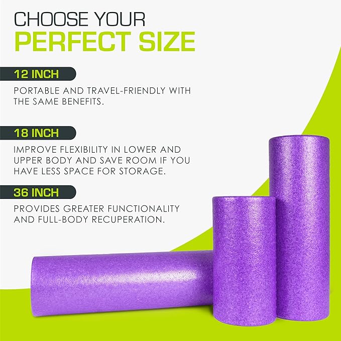 ProsourceFit High Density Foam Rollers 12 - Inches long