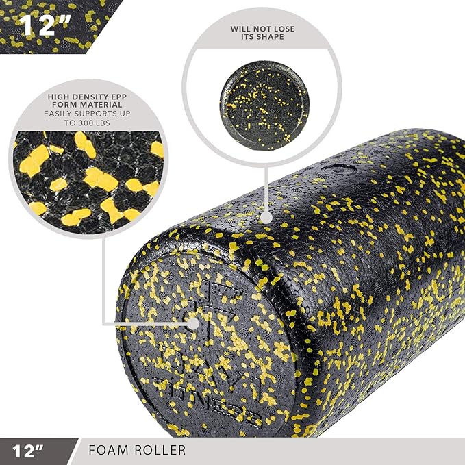 High-Density Round Foam Rollers - 4 Size and 8 Color