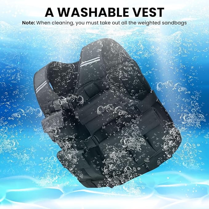 Weighted Vest for Men Woman 18lbs | 30lbs | 40lbs - With Shoulder Pads, Adjustable Weight Vest For Walking, Rucking, Cross Training, Running, Muscle Building - Breathable, Comfortable, Washable