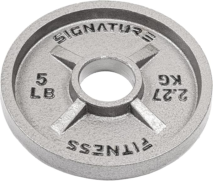 Signature Fitness Deep Dish 2-Inch Olympic Cast Iron