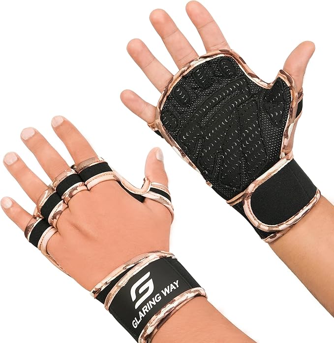 Neoprene Padded Weight Lifting Gloves for Men and Women - Ventilated Wrist Wrap Gloves for Athletes Gym Sessions Cycling Tracking & Sports with Full Palm Protection