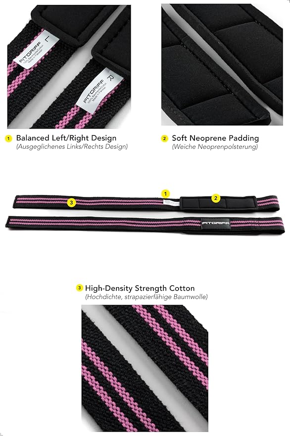Fitgriff® Lifting Wrist Straps for Weightlifting
