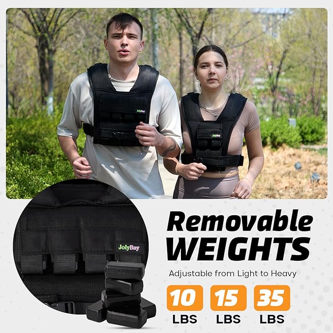 Adjustable Weighted Vest for Men β 20 LBS | 35 LBS Compact Fitness Vest with Durable Oxford Cloth, Ideal for Running, Cardio, CrossFit, Gym, Core Balance, Posture Support, and Strength Training