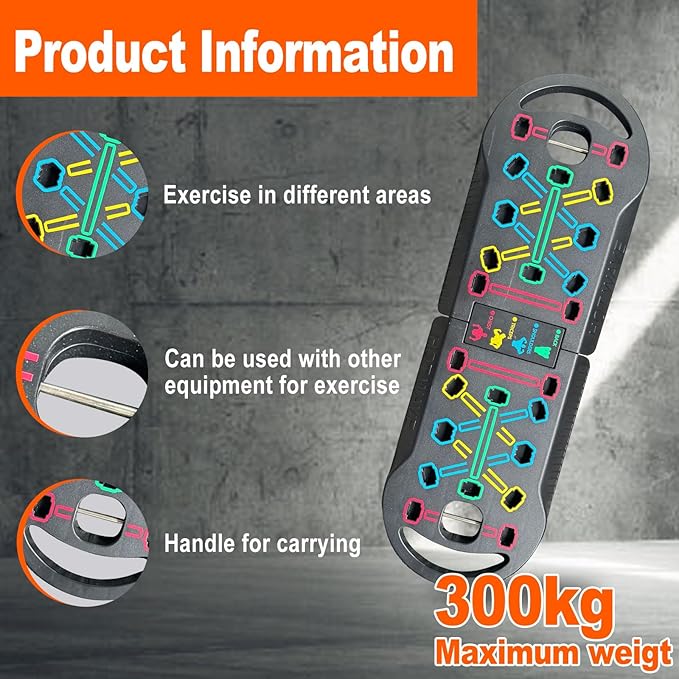 HOTWAVE Portable Exercise Equipment with 16 Gym Accessories.20 1 Push