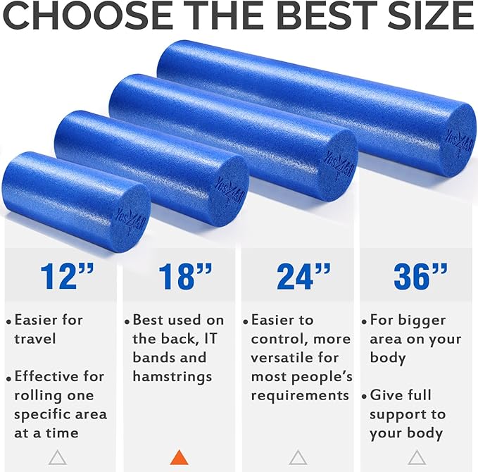 Yes4All Soft-Density Round PE 12/18/ 24/36 inch Foam