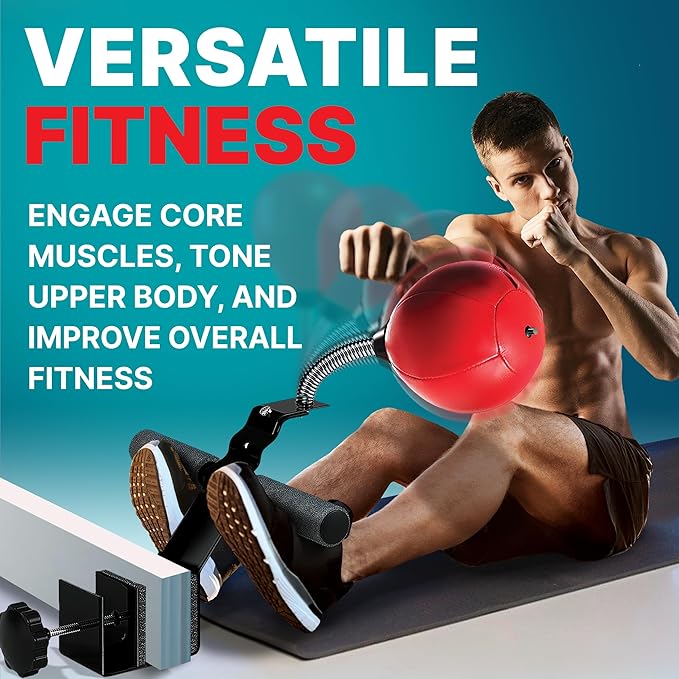 GLACIAL Doorway Sit-Up Exercise Bar with Punching Bag