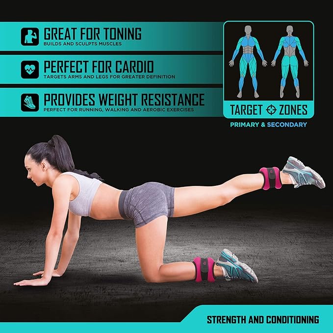 RBX Ankle and Wrist Weights for Women and 2) -