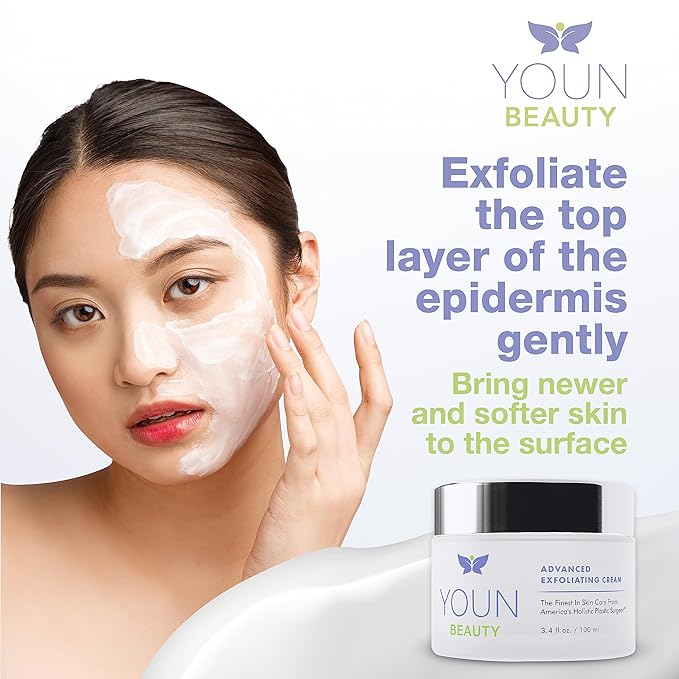 YOUN Beauty Sun Spots Skin Care Set by Holistic Plastic Surgeon Dr. Anthony Youn – Facial Skincare Bundle Includes Retinol Moisturizer, Brightening Face Cream & Advanced Wash-Off Exfoliating Cream