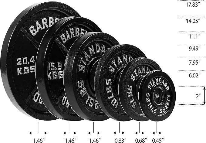 Signature Fitness Olympic Cast Iron Plate for Strength