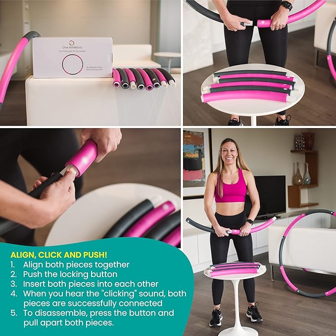 Weighted Hula Hoop for Adults - Fat Burning (3 pounds)