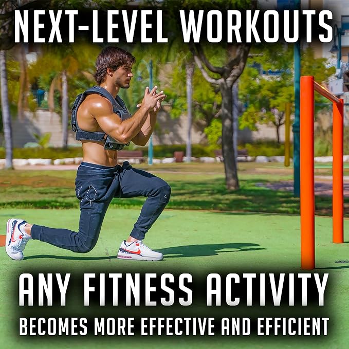 Weighted Vest 6lb, 10lb, 12lb, 25lb, 35lb, 45lb, 60lb Removable Iron Weights for Men and Women Workout for Calisthenics and Fitness Sport Training