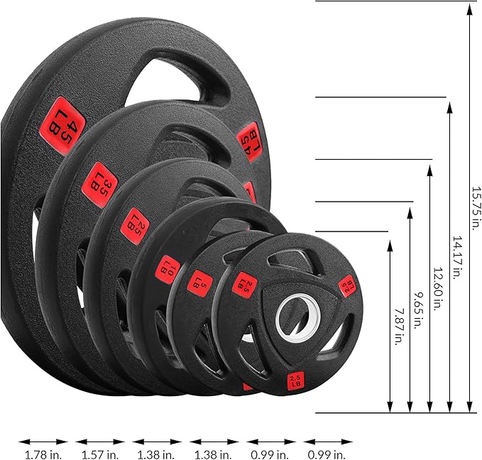 Signature Fitness Olympic 2-Inch Cast Iron Plate Weight