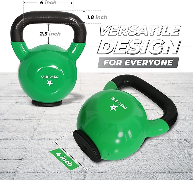 Yes4All Kettlebells Rubber Base (10-65 lbs)