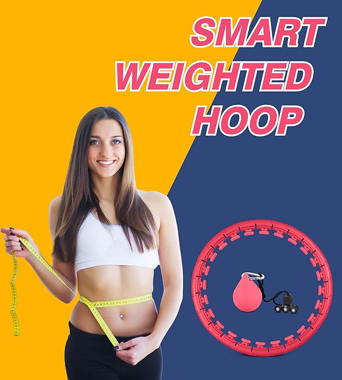 Smart Weighted Hula Hoop for Adults Weight Loss 24 Knots,